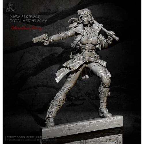 80mm Resin Figure Kits Adventurer resin soldier model Self-assembled TD-2323