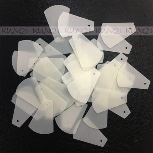 500Pcs/800pcs/lot 20*24mm Fan Shape Loose Sequins Beautiful Crafts for Sewing/Webbing Diy Accessory Kids DIY Dull Matt White