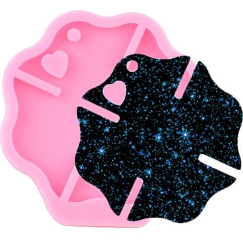 Shiny Fire Sign Shapes Silicone Molds DIY Epoxy Resin Pendant Jewelry Making Crafting Key Ring Molds for Keychains Moulds