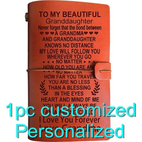 Engraved Leather Journal BJ042 Customized Gift For Men Best Friend With Own Logo Gift For Kids A6 Notebook Diary Dropshipping