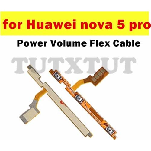 For Huawei Nova 5 pro Power Volume Flex Cable ON OFF Side Button Switch Flex Cable Replacement for Huawei Nova 5pro Spare Parts