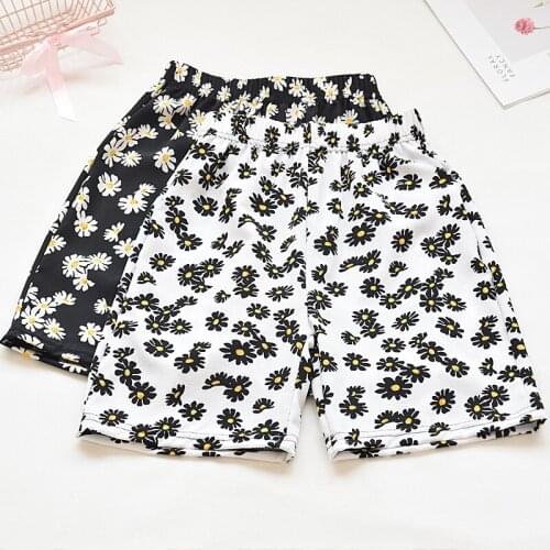 Girls chiffon wide-leg pants summer thin loose beach pants floral mosquito pants childrens pants
