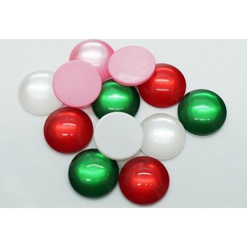 40PCS/lot Round 12mm Flat Back Resin Cabochons for Make Jewelry Women Earring Rings Jewelry Accessories Wholesale Supplies