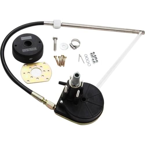 Marine Mechanical Steering KIT Set W/ 12' Steering Cable Outboard System