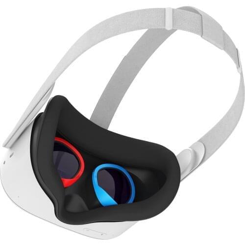 For Oculus Quest 2 VR Soft Silicone Eye Cover Anti Sweat Eye Pad Washable And Nonslip Light Blocking Len Cover Frame Accessories