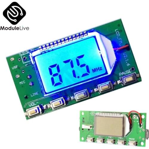 New DSP&PLL 87-108MHZ LCD FM Radio Wireless Microphone Stereo Transmitter/Receiver Module Hot Sale Brand