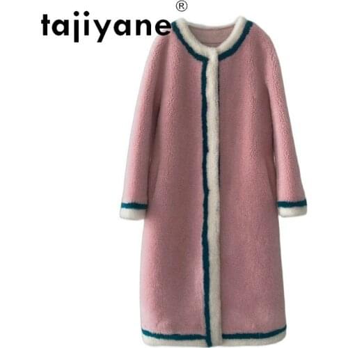 Coat Winter Women Wool 2021 Womens Real Fur Coats Woman 100% Sheep Fur Jacket Female Long Jackets Mujer Parkas TN1238