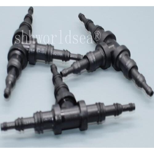 Shhworldsea Butyrate Black 3 Way Universal - Break-Off Tee For 3.17/ 6.3 / 9.5mm Tube (Not for Use In Fuel Line) plastic clip