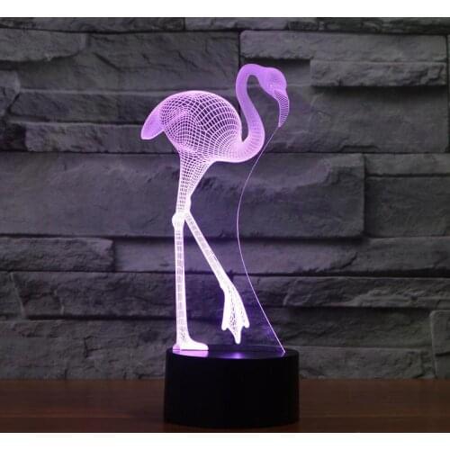 Halloween Gift 3d Night Light Luminaria Flamingo 3d Led Lamp Power Bank Light Fixtures Luminaria De Mesa Wireless Wall Lamp