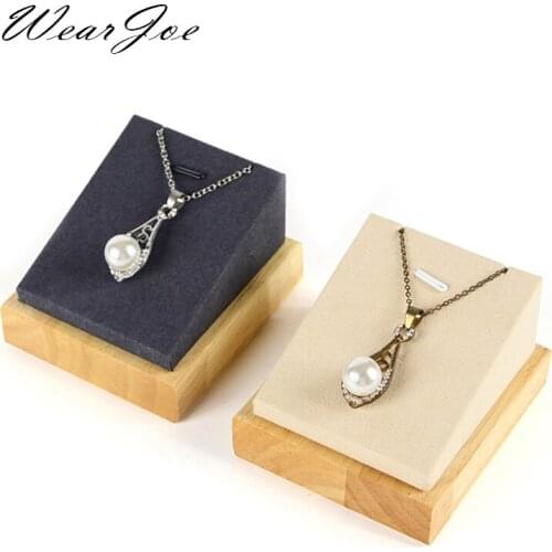Luxury Solid Wooden Pendant Jewelry Display Stand Organizer Rack Log Earrings Chain Jewellery Holder Shelf Storage Showing Frame