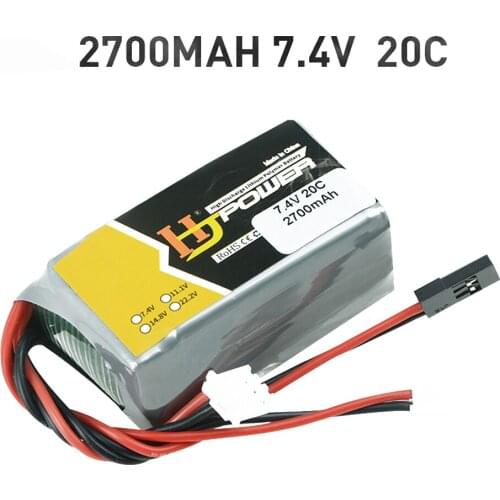 Receiver Battery 2S Lipo Battery 7.4V 2700mah 20C Lithium with Futaba JR Plug for LRP VTEC Oil truck RC Receiver Spare Parts