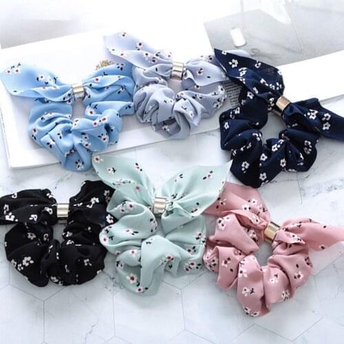 Women Adjustable Bow Knot Hair Rope Ring Tie Scrunchie Ponytail Holder Hair Accessories