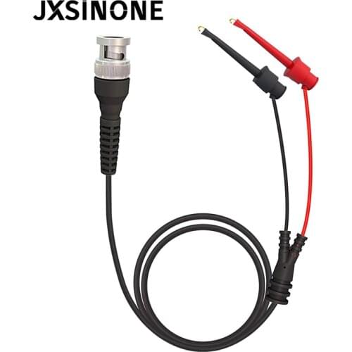 JXSINONE P1007B BNC Q9 Male Plug To Dual test hooks clips probe test lead Cable for Oscilloscope Signal Generator