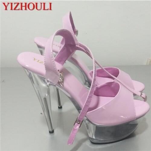 Summer transparent sole multicolor optional, banquet stage womens shoes, 15 cm high heel banquet, dancing shoes