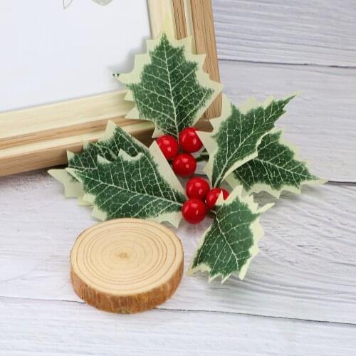 Christmas Tree Decorations Flower Leaves DIY Wreath Fake Flowers Holiday Festival Door Home And Party Artificial Plant