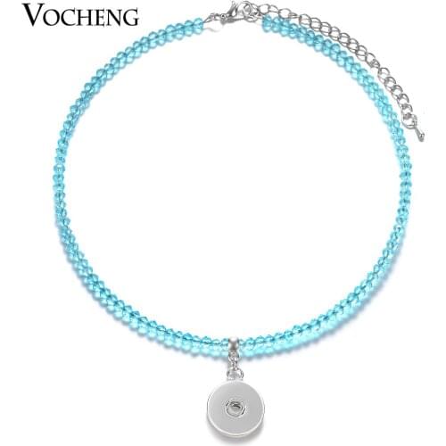 Vocheng Snap Button Charms Bead Chokers Necklace 3 Colors 18mm Pendant Jewelry NN-498 Snap