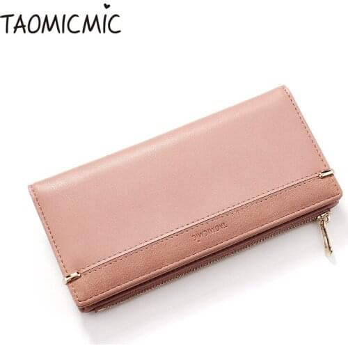 Wallet Women Long Ladies Purse Clutch Matte Pu Leather Wallet Female Zipper Brand Designer Women Purse Girl Coin Bag Multi-card