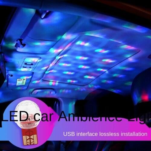2Pcs LED Car Foot Light Ambient Lamp With USB Wireless Remote Music Control Multiple Modes Automotive Interior Decorative Lights
