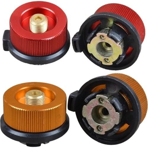 3 Colors Outdoor Camping Hiking Equipment Aluminum Stove Conversion Split Gas Furnace Connector Cartridge Auto-off Tank Adapter