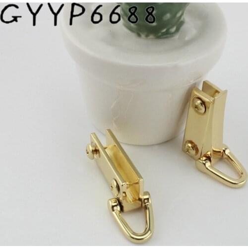 5pairs 3 colors DIY hardware accessories luggage on both sides of the screw D buckle bag of the package chain metal edge clip