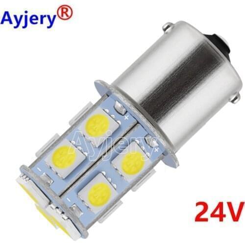 AYJERY 500pcs DC24V S25 1156 BA15S 13 5050 LED P21W 1157 BAY15D P21/5W Turn Tail Brake Lights Parking Reverse Lights Car Styling