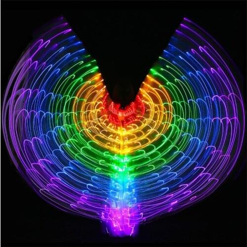 BC35 Led costumes bellydance luminous cloak wings colorful light stage dresses singer performance outfit sexy clothe dj party