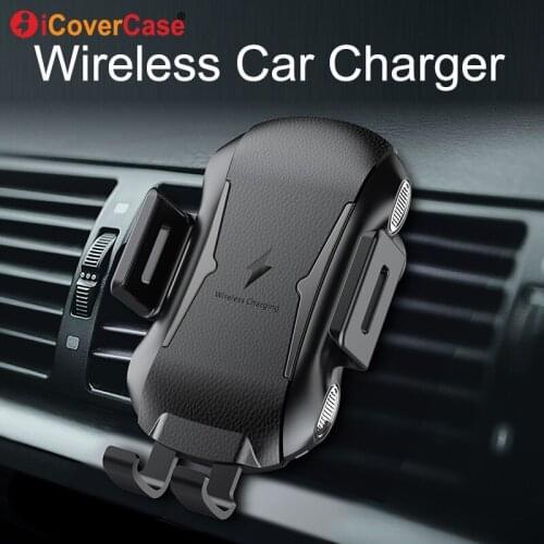 Wireless Car Charger Phone Holder Stand For Sony Xperia 1 II Xiaomi mi 10 Pro 5G ZTE Axon 10 pro 10s pro 5G Qi Fast Charging Pad