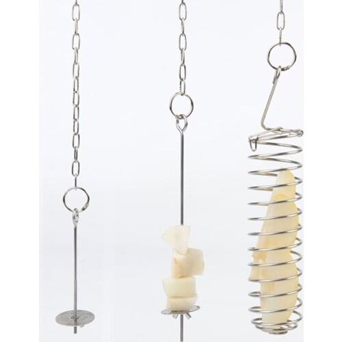 Pet Bird Food Holder Support ing Vegetable Skewer Feeder