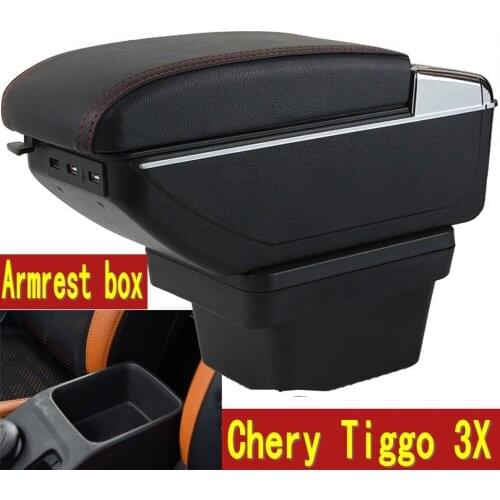 For Chery Tiggo 3X Armrest Box Tiggo 3X Universal Car Central Armrest Storage Box cup holder ashtray modification accessories