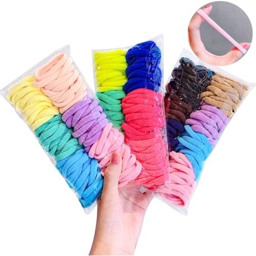 Elastic Hair Accessories for Women Girls Colorful Rubber Bands Ties Ponytail Holder Scrunchie Hairbands Hair Ornament Hair Ring