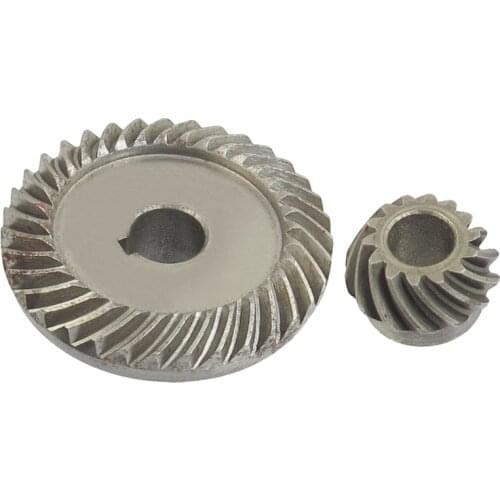 ELEG-Angle Grinder Spare Part Tapered Bevel Gear Set for LG Silver Metal