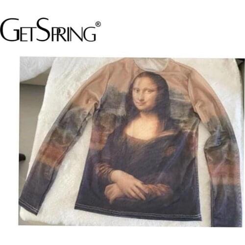 GetSpring Women Pants Capris Women Leggings High Waist Printed Leggings Elastic Slim Fitness Girls Jogging Pants Bottoming Pants