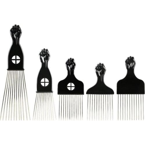 K1 ABS Plastic Comb Stainless Steel Needle Comb Oil Hair Comb Pointed Tail Comb Hairdressing And Smoothing Comb