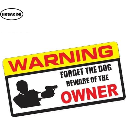 HotMeiNi 13cm x 8.1cm Car Styling BEWARE OWNER Sticker Decal Funny Car Truck 4X4 Sign 4wd Dirt JDM Novelty Car Stickers