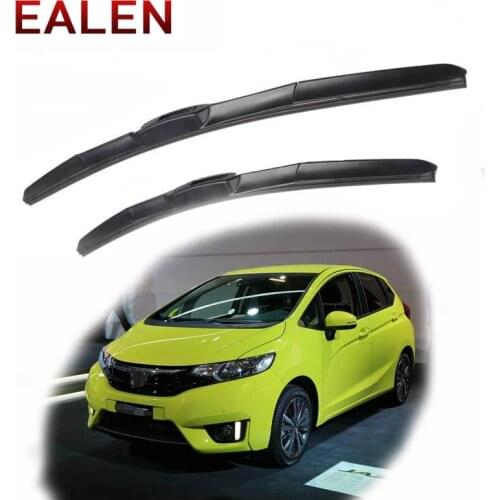 EALEN For Honda Jazz 2016 2015 2014 2013-2002 Windscreen Original Wiper Accessories 1Set Rubber Car Front Wiper Blade Kit