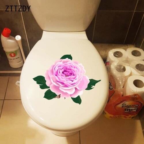 ZTTZDY 22.2*16.2CM Beautiful Carnation Home Room Wall Sticker Decal Bathroom Toilet Decoration T2-0397