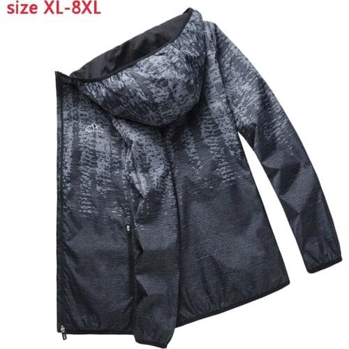 New arrival fashion super large Spring Autumn Jacket Casual Thin coat Men casual Mens plus size XL 2XL 3XL 4XL 5XL 6XL 7XL 8XL