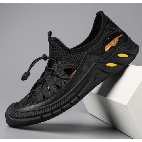 Lightweight Casual Shoes Mens Beach Sandals Summer Outdoor Wading Shoes Walking Hiking Camping Fishing Climbing Aqua Shoes