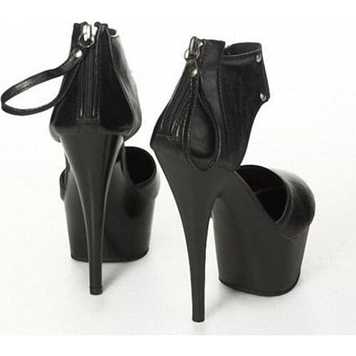 15cm Easy color shallow shoes, sexy foreign trade to sell large size womens shoes, nightclub bar ultra high Dance Shoes