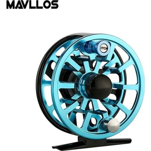 Mavllos 3/4 5/6 7/8WT Fly Fishing Reel 3 Stainless Steel Bearings CNC Machine Frame Ultralight Aluminum Ice Fly Reel