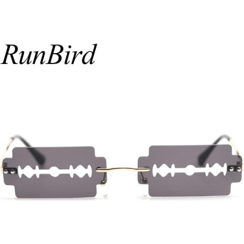 Fashion Rimless Sunglasses Women Personality Trend Unique Razor Blade Sunglasses Man Brand Driving Glasses Oculos De Sol UV400