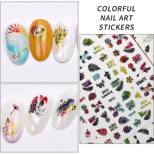 Nail stickers Press on Nails Art Decoration Manicure Designer Charms Foil Nail Design 2021 Flower Accessories Tattoo Tips