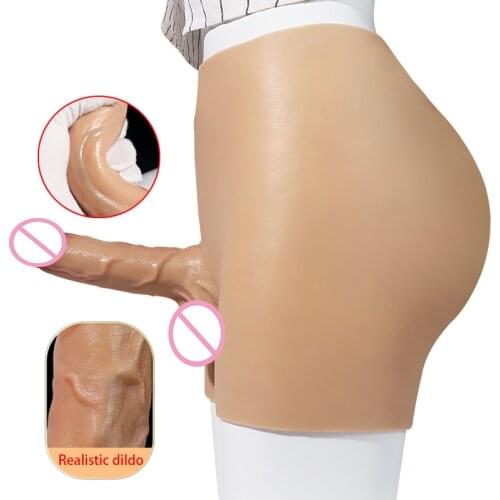 NEW Silicone Pants Strap on Dildo For Women Realistic Penis Wear Pants Hollow Dildo Anal Sex Toys For Men Lesbian Masturbators