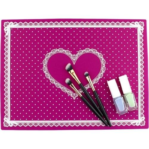 New Silicone Pillow Hand Holder Cushion Lace Table Washable Foldable Mat Pad Nail Art Salon Manicure Practice 28*21cm