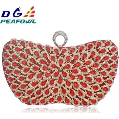 New Design Metallic Blue Diamonds Beaded Flower handbags Girls Elegant Wedding Purses Evening Bags Ladies Day Clutches Party Bag