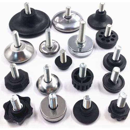 2/4/8pcs Levelling Machine Feet M8 Screw in Height Adjustable Machine Furniture Foot Feet Base Diameter 16/18/20/23/27/28mm