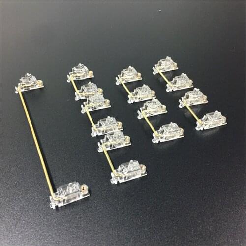 Transparent gold-plated screw pcb satellite axis 2U/2.5U for transparent satelliteaxis mechanical keyboard