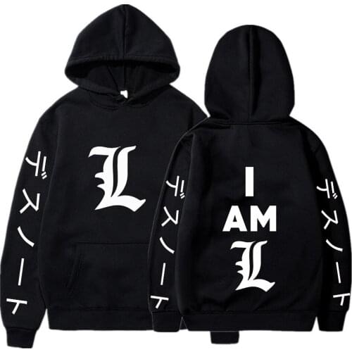 Death Note Logo Clothes Women Hoodies Streetwear Casual Long Sleeve Harajuku Hoodie Letter Print Hoodies