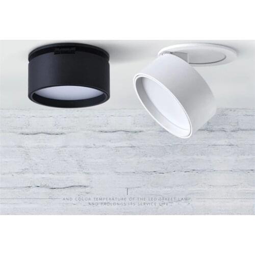 85-265Vac 3W/5W/7W/12W 3Inch Recessed Light,Foldable 360 Degree Rotatable Powder Coated Gypsum Ceiling Backdrop Wall Washer