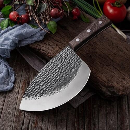 High Quality Meat Cleaver Boning Knife Handmade Butcher Chef Knife 5Cr15 High Hardness Steel Full Tang Fillet Knives for Kitchen